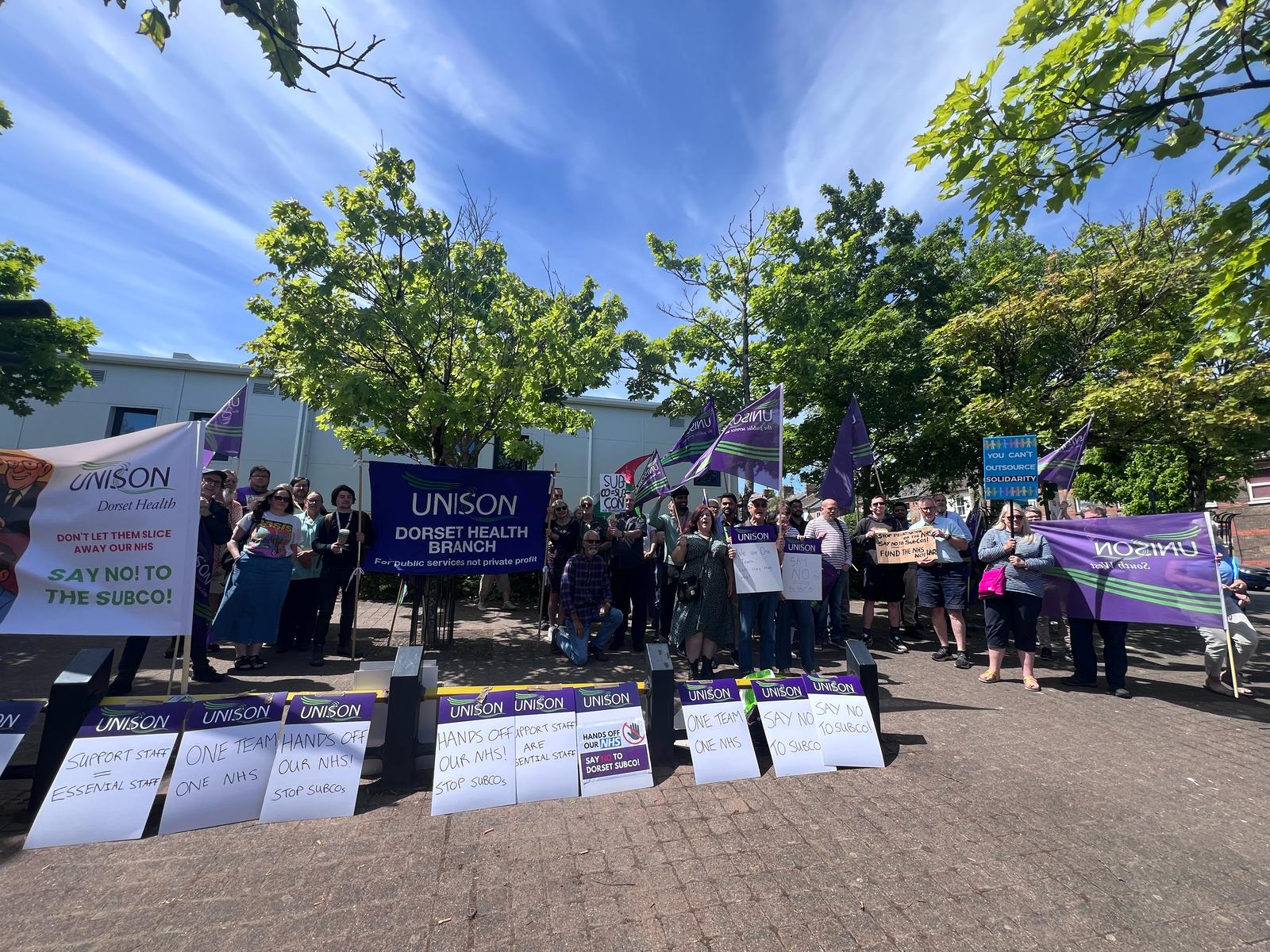 RECAP: NHS staff protest over controversial merger plans