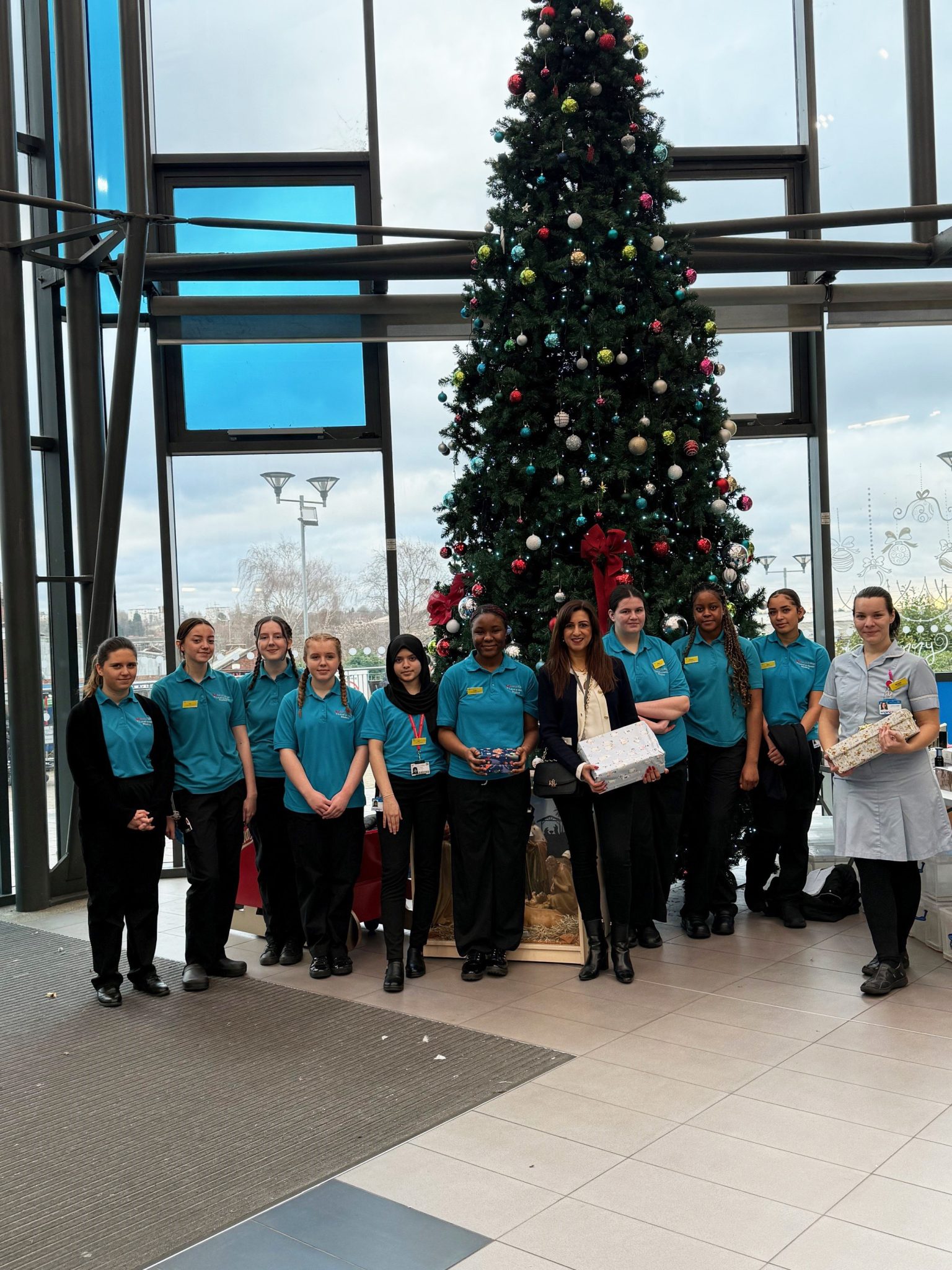 Healthcare students donate gifts to children